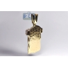 Mens Diamond Jesus Christ Face Pendant 14K Yellow Gold 2.76 ct