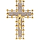 14K Yellow Gold 2.67 ct Diamond Mens Crucifix Cross Pendant