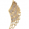 Mens Diamond Open Angel Wing Pendant 14K Yellow Gold 0.81ct