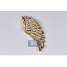 10K Yellow Gold 0.82 ct Diamond Angel Wing Mens Pendant
