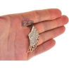 10K Yellow Gold 0.82 ct Diamond Angel Wing Mens Pendant