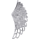 14K White Gold 0.84 ct Diamond Open Angel Wing Pendant
