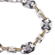 14K White Gold 1.60 ct Blue Diamond Mens Mariner Bracelet