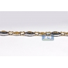 Mens Canary Diamond Mariner Bracelet 14K Two Tone Gold 2.57 ct