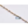 Mens Diamond Anchor Skull Rosary Necklace 14K Yellow Gold 15.87ct