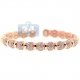 14K Rose Gold 1.57 ct Diamond Bead Womens Cuff Bracelet