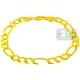 10K Yellow Gold Figaro Link Mens Bracelet 9 mm 9 1/4 Inches