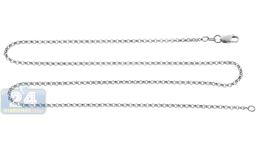 thumbnail image 2 of Italian Rolo Chain - 1mm Thin, Rhodium Over 925 Sterling Silver, 16/18/20 Inch 2 of 9