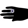 Womens Blue Sapphire Diamond Vintage Band Ring 14K Gold 4.79 ct