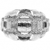 14K White Gold 0.38 ct Diamond Striped Knot Womens Ring