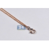 Womens Diamond Evil Eye Bracelet 14K Rose Gold 0.15 ct 7 Inches
