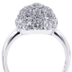 18K White Gold 3.82 ct Diamond Womens Ball Ring