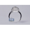 Womens Diamond Cluster Ball Ring 18K White Gold 3.82 ct