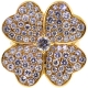 18K Yellow Gold 3.01 ct Diamond Womens Flower Ring