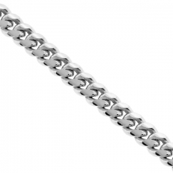 Solid Sterling Silver Miami Cuban Link Mens Chain 3.2 mm