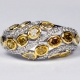 14K White Gold 2.32 ct Fancy Yellow Diamond Womens Ring