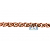 Handmade 14K Rose Gold Leaf Bismark Link Mens Chain 9 mm