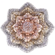 14K Three Tone Gold 5.16 ct Diamond Flower Womens Ring