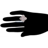 Womens Diamond Layered Flower Ring 14K Two Tone Gold 1.01 ct