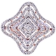 14K Rose Gold 1.03 ct Diamond Womens Flower Ring