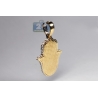 Mens Iced Out Diamond Hamsa Hand Pendant 5.08 ct 14K Yellow Gold