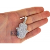 Mens Iced Out Diamond Hamsa Hand Pendant 5.08 ct 14K Yellow Gold