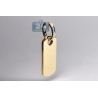 Mens Full Diamond Dog Tag ID Pendant 14K Yellow Gold 1.87ct