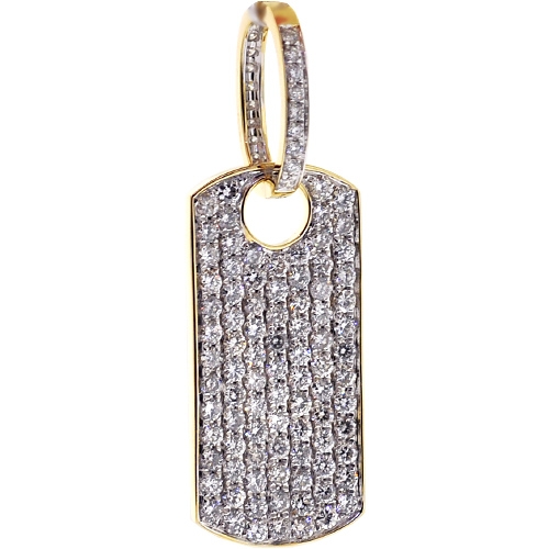 Mens Iced Out 316L Stainless steel Gold Silver Dog Tag Charm Pave Pendant SS008 