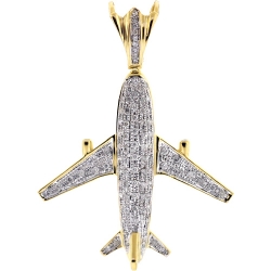 Aviator 10K Gold Cessna Airplane Pendant Charm Only. No Chain