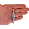 Mens Diamond AK-47 Bullet Gun Pendant 10K Yellow Gold 0.95ct
