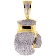 10K Yellow Gold 1.42 ct Diamond Single Boxing Glove Pendant