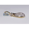 Mens Diamond Single Boxing Glove Pendant 10K Yellow Gold 1.42ct