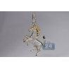 Mens Diamond Full Horse Body Pendant 10K Yellow Gold 1.16ct