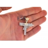 Mens Diamond UZI Gun Pistol Pendant 10K Yellow Gold 0.78ct