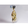 Mens Diamond Praying Hands Cross Pendant 10K Yellow Gold 0.73ct