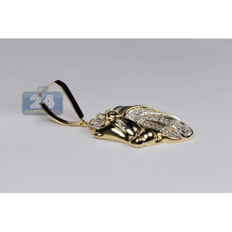 Gold Plated 925 Sterling Silver CZ King Lion Hip Hop Pendant - SLP00274GP
