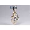 Mens Diamond Boxing Gloves Pair Pendant 10K Yellow Gold 1.47ct