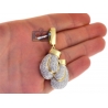 Mens Diamond Boxing Gloves Pair Pendant 10K Yellow Gold 1.47ct