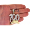 Mens Diamond 100 Points Emoji Pendant 10K Yellow Gold 1.14ct