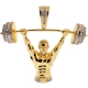 10K Yellow Gold 0.85 ct Diamond Weight Lifter Pendant