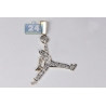 Mens Diamond Basketball Player Pendant 10K Yellow Gold 0.59ct