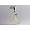 Mens Diamond Basketball Player Pendant 10K Yellow Gold 0.59ct