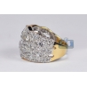 Womens Diamond Braided Ring 18K Yellow Gold 3.77 ct