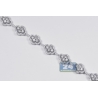 Womens Diamond Cluster Bracelet 14K White Gold 5.27 ct 9mm 7"