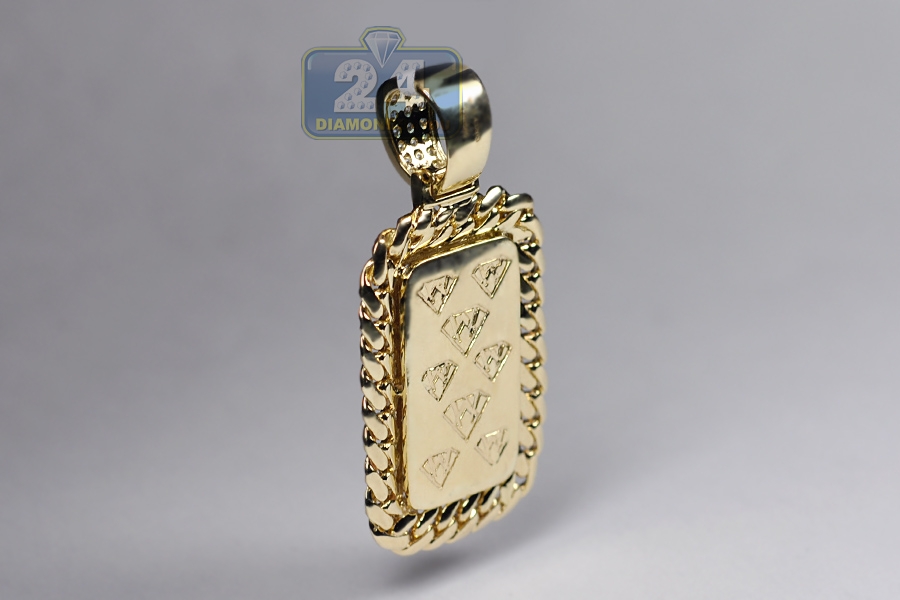 Goldum NYC 14K Yellow Gold Dog Tag Pendant – Polished Finish, 1.1 Grams, No Stone