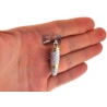Mens Diamond Gun Bullet Charm Pendant 10K Yellow Gold 1.03ct