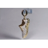 Mens Diamond Yeezy Sneaker Shoe Pendant 10K Yellow Gold 1.13ct