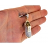 Mens Diamond Yeezy Sneaker Shoe Pendant 10K Yellow Gold 1.13ct