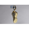 Mens Diamond Sneaker Shoe 3D Pendant 10K Yellow Gold 0.68ct