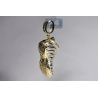 Mens Diamond Sneaker Shoe 3D Pendant 10K Yellow Gold 0.68ct